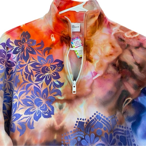 Aritzia TNA Sweatfleece Women Size Small Cozy Fleece Mega Fit 1/4 Zip Sweatshirt - Picture 4 of 12